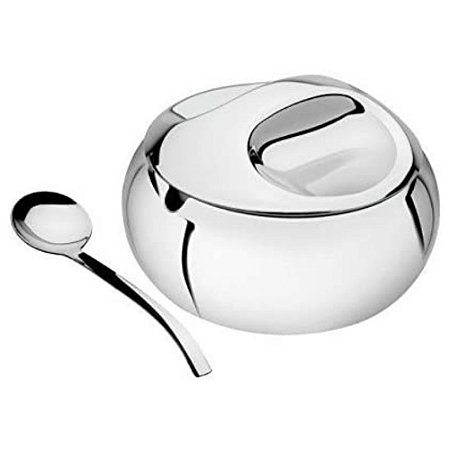 Farinheira com Colher Service em Aço Inox Ø14cm 700ml