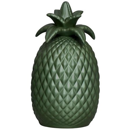 Abacaxi Decorativo em Cerâmica 31cm Verde Fosco Ana Claudia