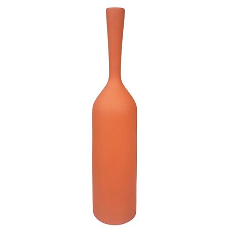 Vaso Garrafa Botella Terra 29cm Laranja Telha – May Home