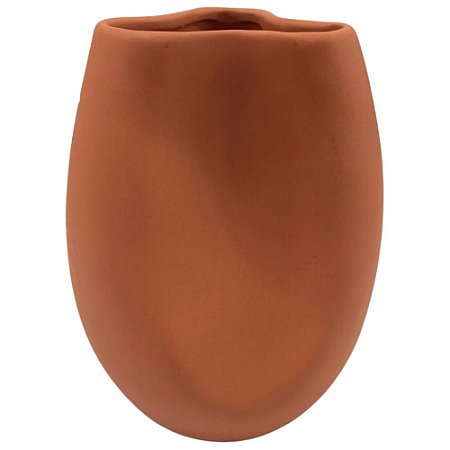 Vaso Decorativo Winding Terra 23cm Laranja Telha – May Home