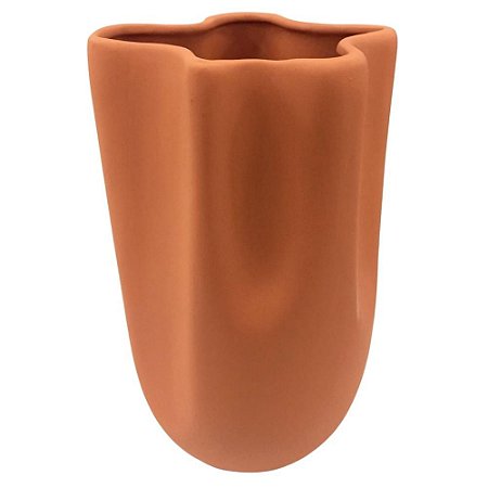 Vaso Decorativo Winding Terra 28cm Laranja Telha – May Home