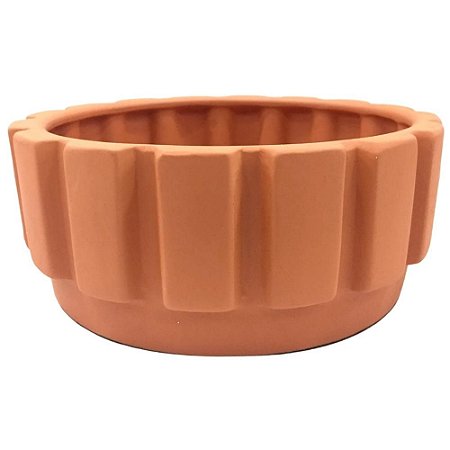 Vaso Cachepot Ikebana Terra Ø23cm Laranja Telha – May Home
