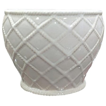 Vaso Cachepot Rope Off White 16x20cm - May Home