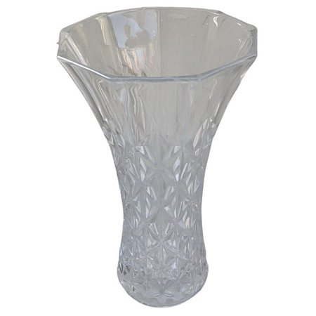 Vaso Decorativo Detalhado de Vidro 17x29cm - TECNOSERV