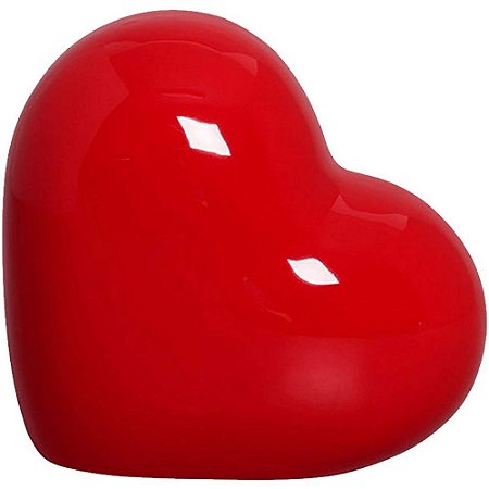 Coração Decorativo em Cerâmica 9 cm Vermelho – Silveira