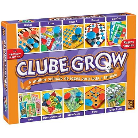 Brinquedo Clube Grow 10 Super Jogos Clássicos - Grow