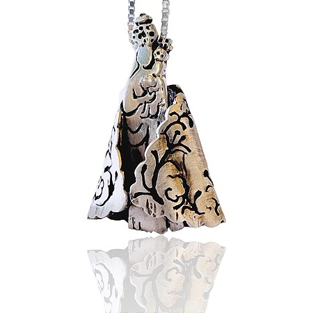 Colar Manto de Nossa Senhora de Nazaré prata 925