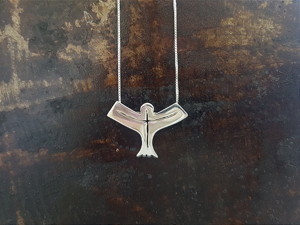 Colar Plano Piloto Espírito Santo grande em Prata 925