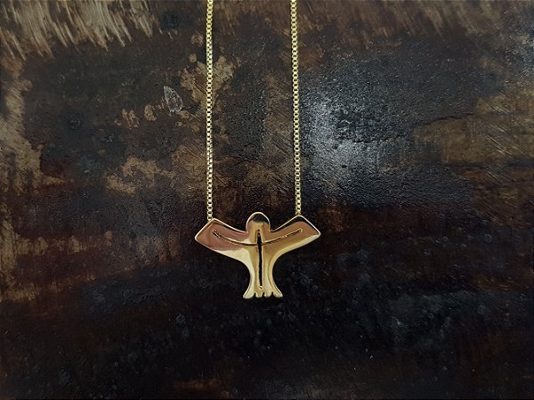 Colar Plano Piloto Espírito Santo mini Banhado a ouro 18k