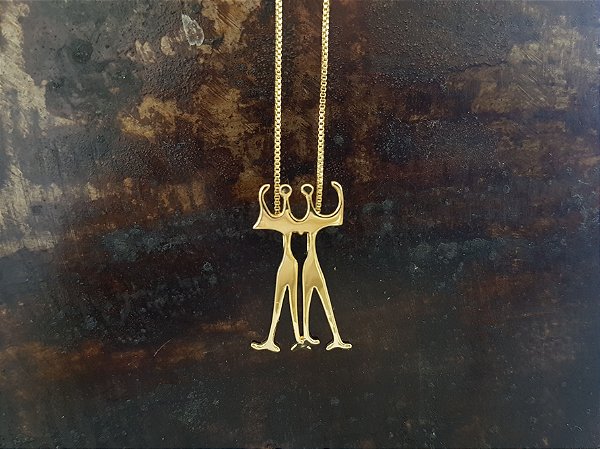 Colar dos Candangos no Banho de ouro 18k
