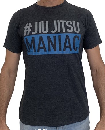 Camiseta T-Shirt Jiu Jitsu Maniac Chumbo