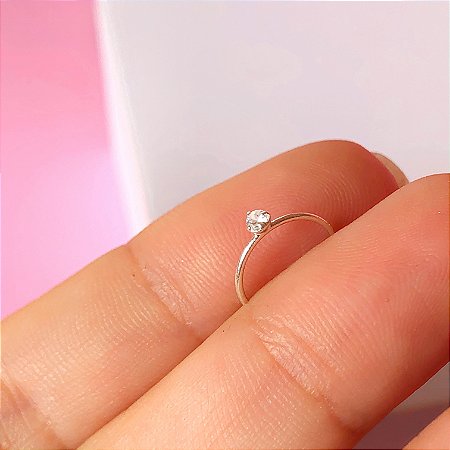 Piercing argola nariz 10mm ponto de luz prata 925