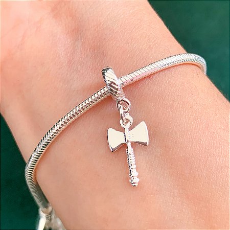 Berloque Orixás símbolo Xangô banhado a prata