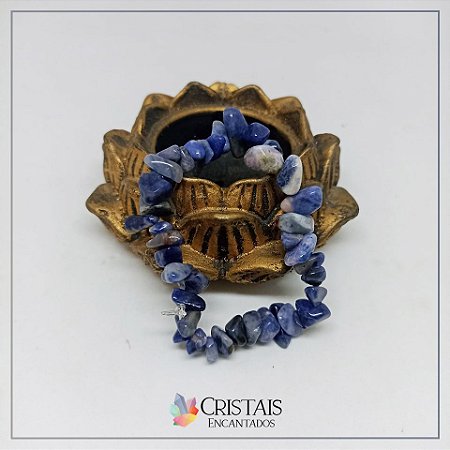 Pulseira cascalho de sodalita