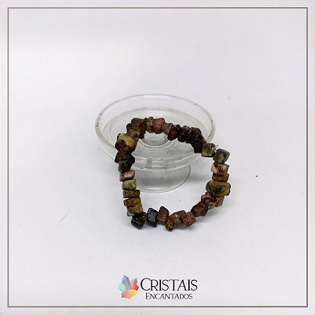 pulseira cascalho de leopardita