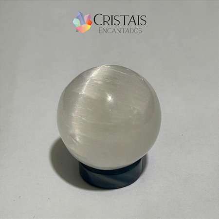 Mini Esfera de selenita branca