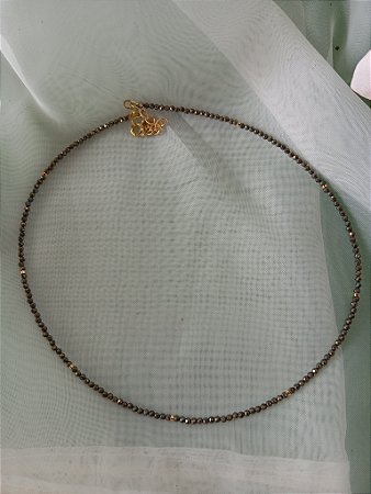 Chocker  esfera de pirita  2mm