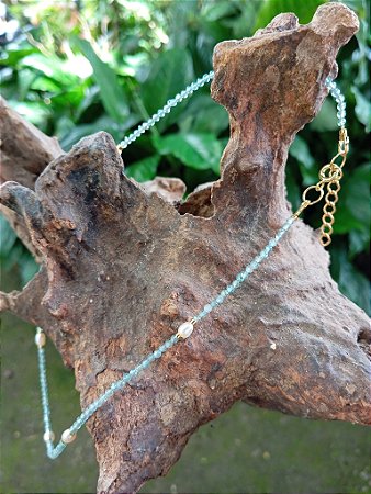 Chocker água Marinha 2mm