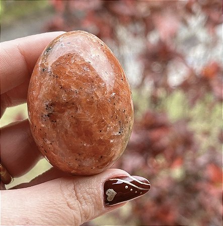 Ovo de Calcita Laranja Grande