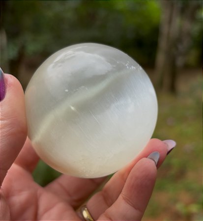 Esfera de Selenita Branca Grande