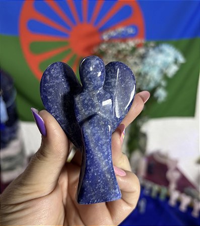 Anjo em Quartzo Azul