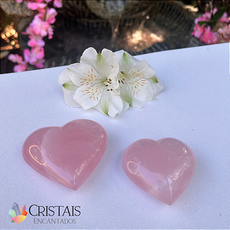 Coração de Quartzo Rosa