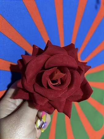 Acessório de Cabelo (flor vermelha)