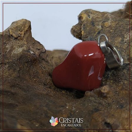 Pingente jaspe vermelho