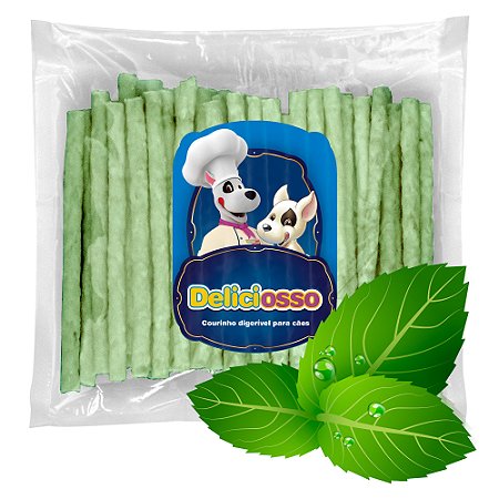 Osso Deliciosso sabor Menta - Palito Fino para Cães -  (Refil) 410g