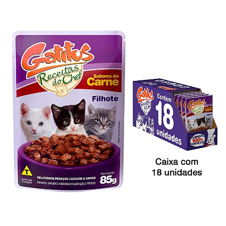Caixa de Alimento úmido para gatos Baby - Carne (Filhote)