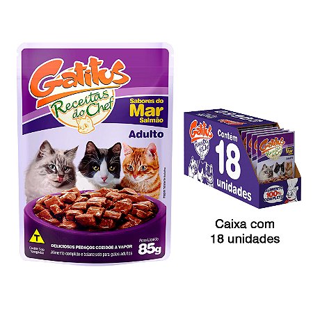 Caixa de Alimento úmido para gatos - Sabores do Mar