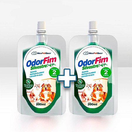 KIT Odorfim Concentrado Silviestre 2 unidades de 200ml - Total (400ml) - RENDE 4 LITROS!