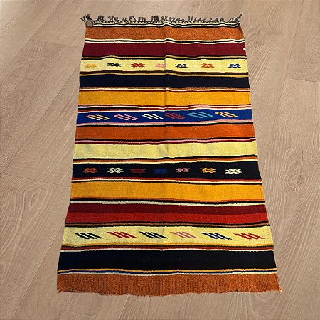 Tapete Marroquino - Boucle - Artesanal - Colorido  1,00 x 1,45 cm
