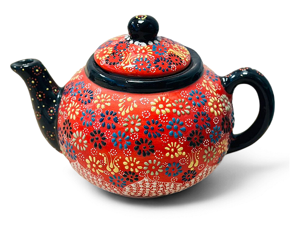 BULE CERAMICA EXTRA GRANDE VERMELHO E PRETO