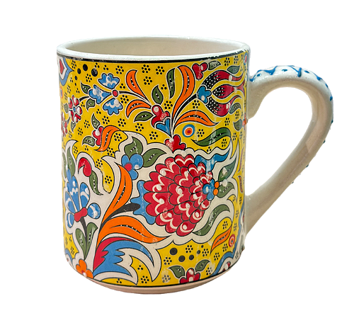 CANECA CERÂMICA GDE AMARELA CRIS