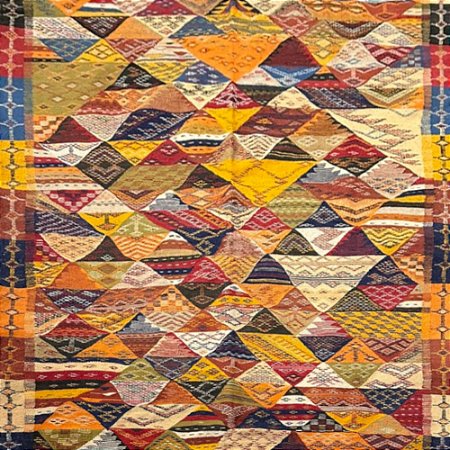 TAPETE ARTESANAL MARROQUINO EM LÃ 250 X 145 CM