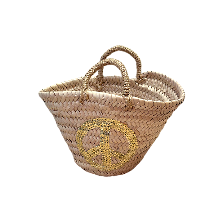 BOLSA  LANTEJOULAS PAZ E AMOR