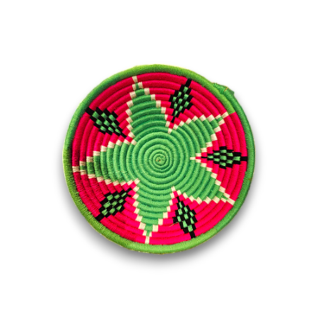 FRUTEIRA PINK E VERDE PALHA 36 CM DIÂMETRO