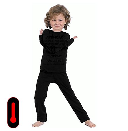 Conjunto Kids Segunda Pele Térmica para Frio Intenso Calça + Blusa tudo  flanelado + proteção uv - Extreme Thermo - Loja Oficial®