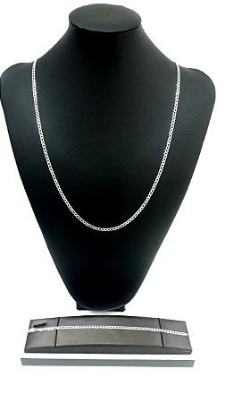 Conjunto Corrente e Pulseira Prata 925 Italiana Grumet 1x1 3mm