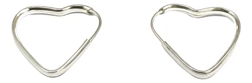 Brinco Argola Coração Prata 925