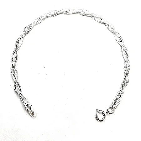 Pulseira Feminina Fios Prata 925
