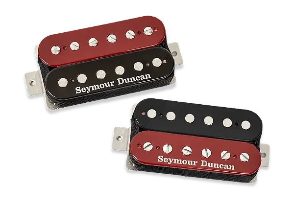 Captador Seymour Duncan (Par) SH4/SH2n Hot Rodded HB Set, Zebra Vermelho/Preto