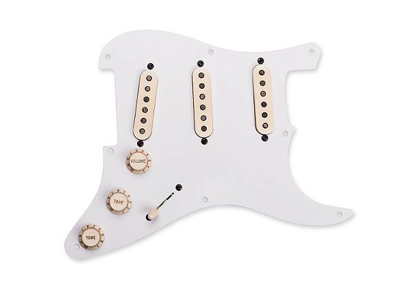 Captadores (Trio) Guitarra Antiquity Texas Hot Strat Escudo Branco