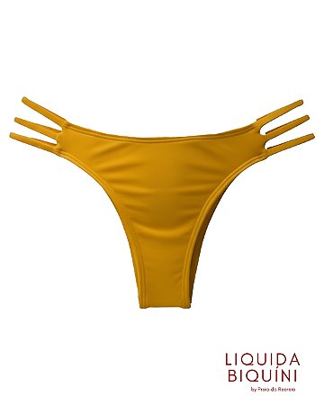 Calcinha 3 Tiras Amarela