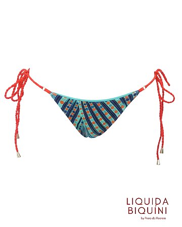 Calcinha Corda Estampa Azul