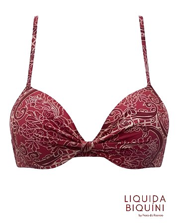 Meia Taça Fixo Vip Estampado Vermelho