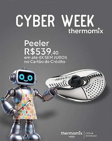 CYBER WEEK THERMOMIX - PEELER Protetor de Lámina e Descascador em Aço Inox em ate 04 vezes nocartão de crédito