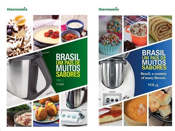 Combo Livro 1 e Livro 3 - Brasil Um Pais de Muitos Sabores - Volumes 1 e 3 - Receitas Thermomix