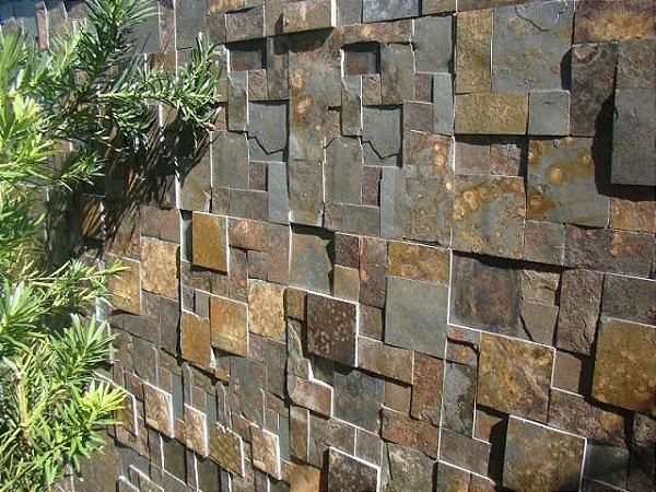 Ardósia Cinza Ferrugem Mosaico (Placa) 30 x 30 cm - R$ 180,00 m²